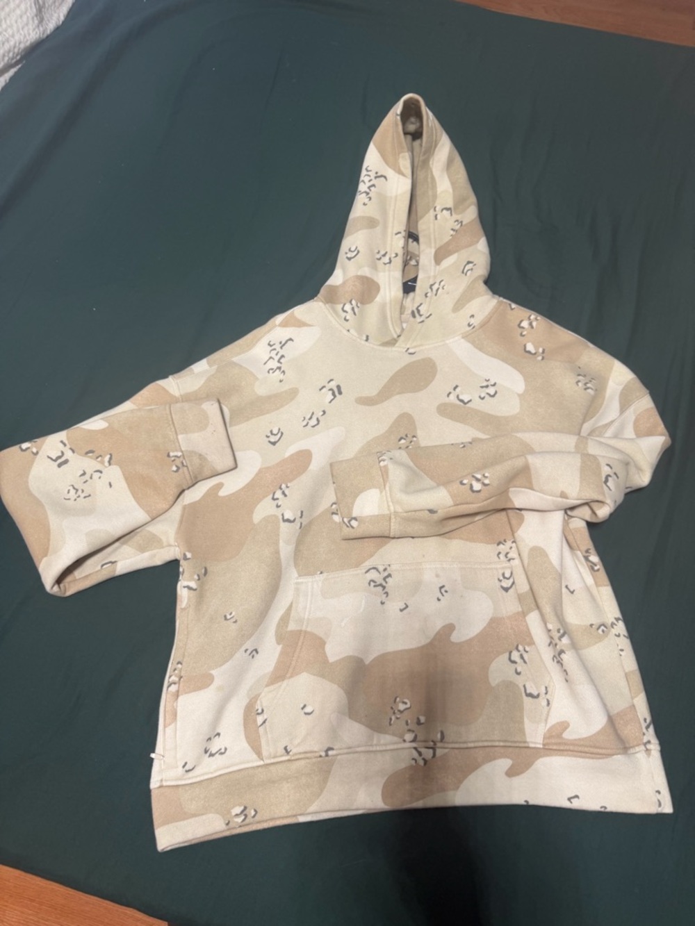 Hollister Beige Tan Camouflage Hoodie